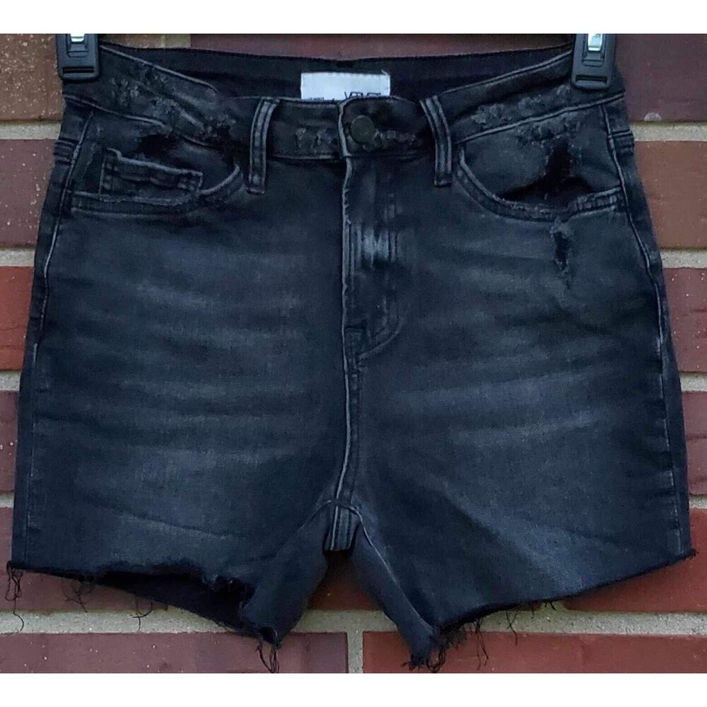 Vervet Charcoal Black Cutoff Denim Jean Shorts 27W, Women’s Size 27